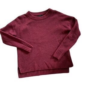 J. Crew Black Label Alpaca/Wool Crewneck Over Size Sweater Sz XS Brick Red Cozy